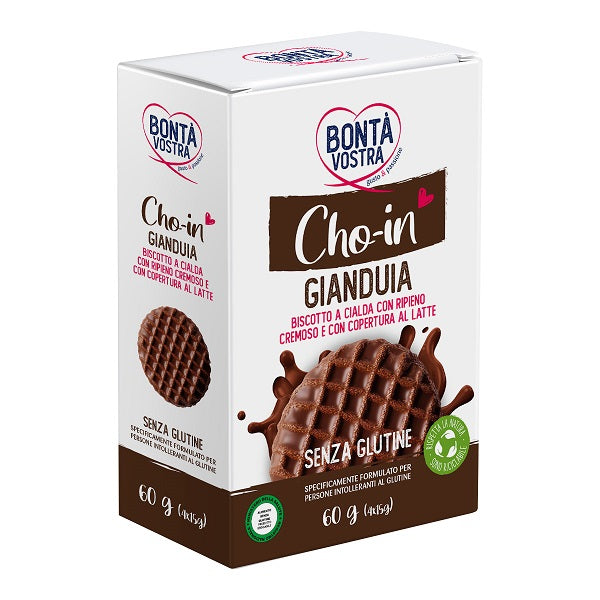 Bonta' vostra cho-in gianduia biscotto a cialda 4 pezzi da 15 g