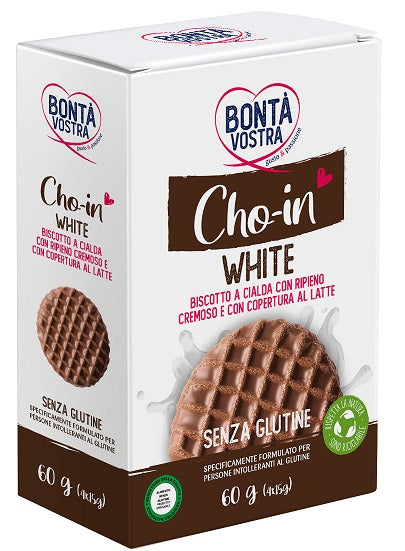 Bonta' vostra cho-in white biscotto a cialda 4 pezzi da 15 g