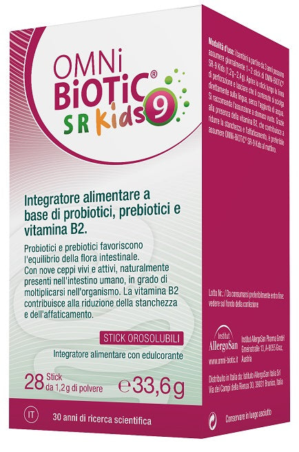 Omni biotic sr 9 para niños, 28 tabletas