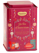 Neavita infuso stella d'inverno filtroscrigno in square tin rosso natale 12 filtri da 3,5 g
