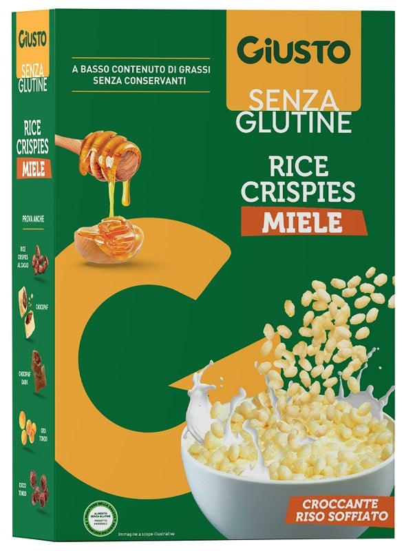 Giusto senza glutine rice crispies miele 200 g