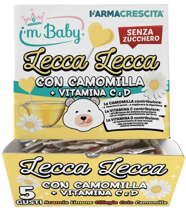 I'm baby lecca lecca camomilla senza zucchero dispenser 200 pezzi