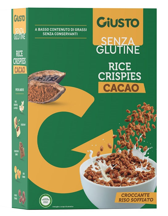 Giusto senza glutine rice crispies cacao 200 g