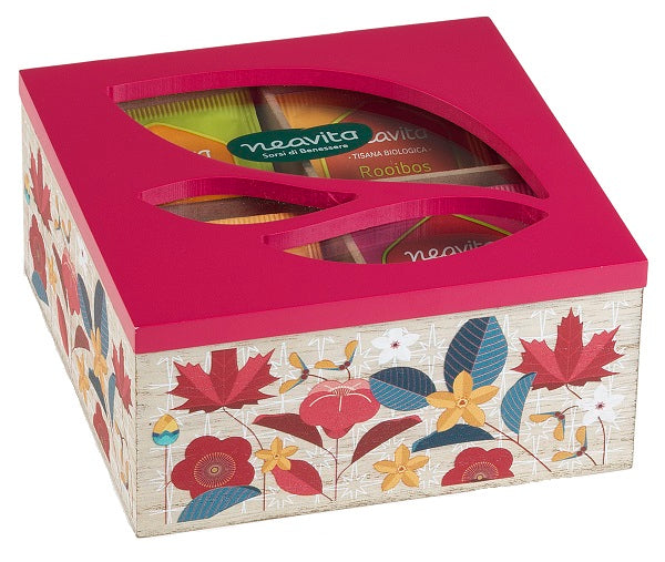 Neavita cofanetto legno bio rosa 20 filtri tisane assortite