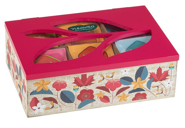 Neavita cofanetto legno bio rosa 30 filtri tisane assortite