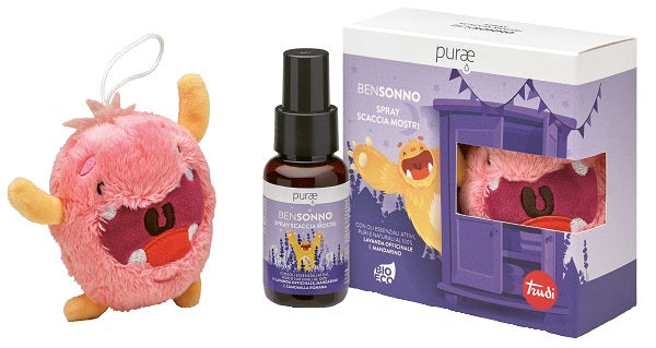 Purae spray bensonno scacciamostri 50 ml con mostro trudi rosa