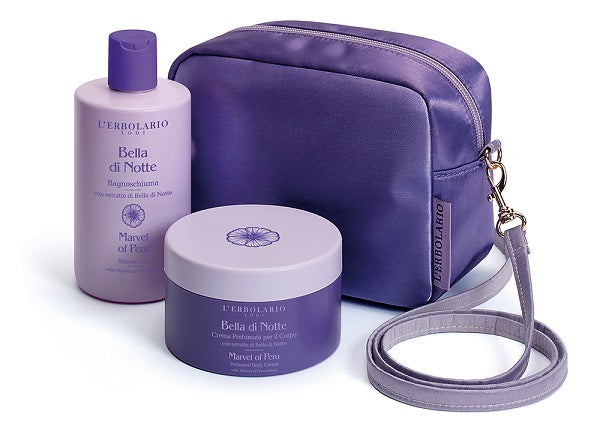 L'ERBOLARIO - Bella di notte beauty bag grandi meraviglie edizione limitata 1 bagnoschiuma 300 ml + 1 crema profumata corpo 250 ml