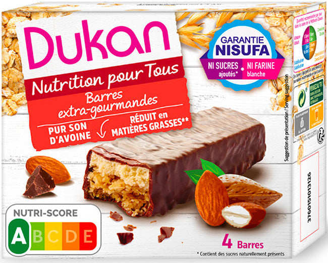 Dukan gourmand oat bran bars 4 pieces x 30 g