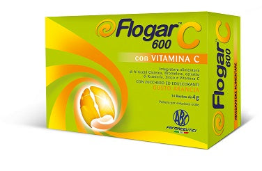 Flogar c 600 with vitamin c 14 sachets orange flavour