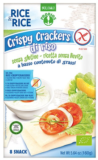 Rice&rice crispy crackers 100% riso 160 g senza lievito