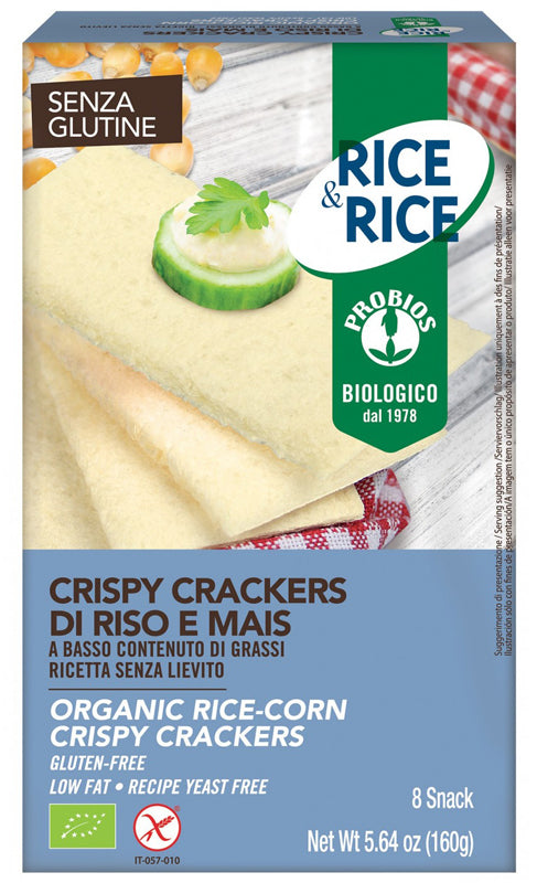 Rice&rice crispy crackers di riso e mais 160 g