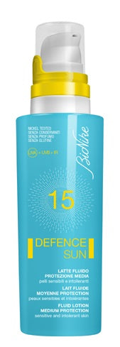 Defence sun 15 latte fluido protezione media 125 ml