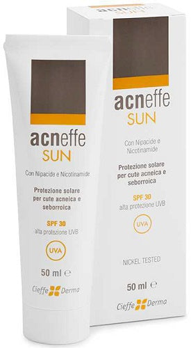 Acneffe sun spf 30 alta protezione uvb per cute acneica e seborroica 50 ml