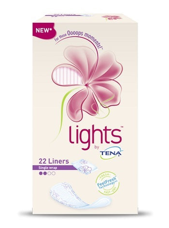 Proteggi slip per icontinenza piccole perdite lights by tena normal ripiegato 22 pezzi