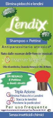 Lendix shampoo plus 150 ml + pettine anti pidocchi 2 in 1
