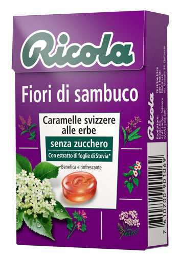 Ricola fiori di sambuco senza zucchero 50 g