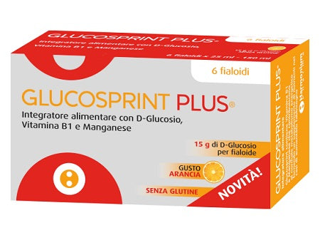 Glucosprint plus orange 6 vials of 25 ml