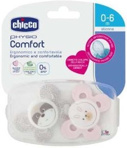 Chicco chupete niña confort silicona 6-16 meses 1ud