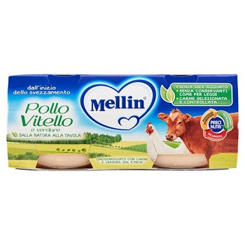 Mellin omogeneizzato pollo vitello con verdure 2 x 80 g