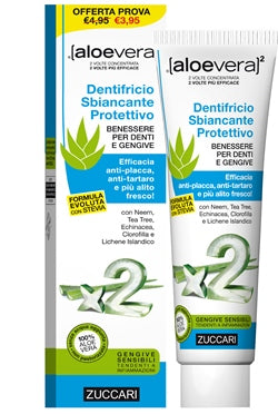 Aloevera2 dentifricio sbiancante protettivo con stevia 100 ml