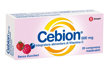 Cebion chewable sugar free vitamin c 500 mg 20 tablets