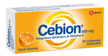 Cebion chewable orange vitamin c 500 mg 20 tablets