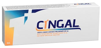 Siringa preriempita intra articolare cingal 4 ml 22mg/ml acido reticolato con 4,5 mg/ml triamcinolone esacetonide