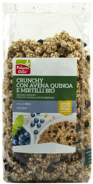 Crunchy with oats, quinoa and blueberries