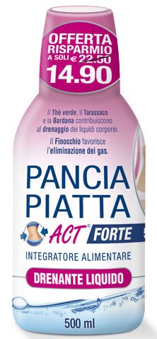 Vientre plano act forte liquido drenante 500 ml