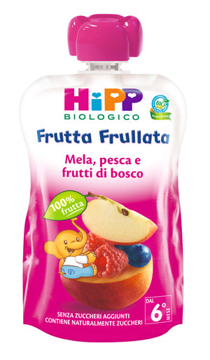 Hipp organic fruit puree apple peach berries 90 g