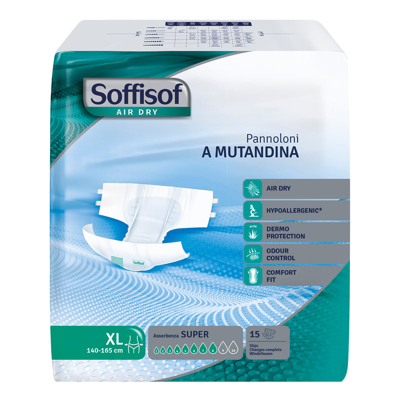 Pannolino mutandina air dry soffisof super xl 15 pezzi