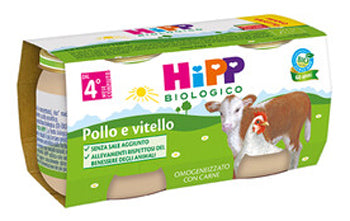 Hipp organic hipp pollo ternera homogeneizado ecológico 2x80 g