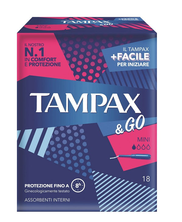 Tampax &amp; go mini 18 pieces