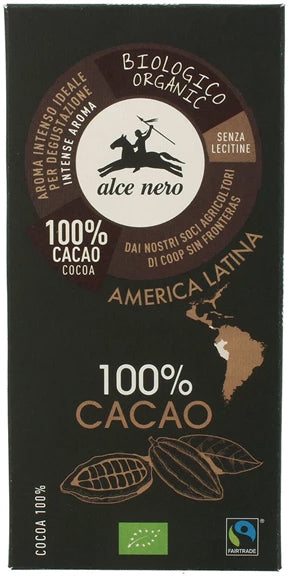 Tavoletta cioccolato extrafondente bio 100% cacao 50 g