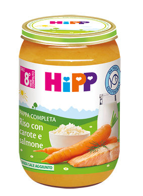 Hipp papilla preparada arroz zanahoria salmón 220 g