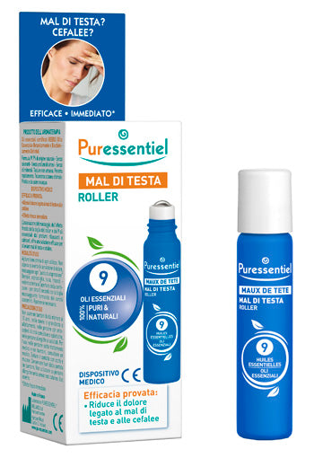 Puressentiel rodillo para el dolor de cabeza con 9 aceites esenciales 5 ml