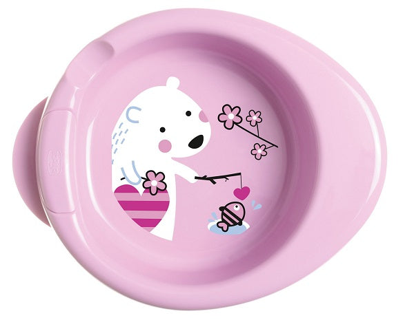 Chicco hot food plate 6 months+ pink