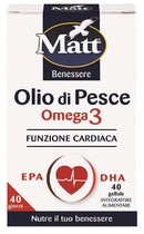 Matt benessere olio di pesce omega 3 40 gellule