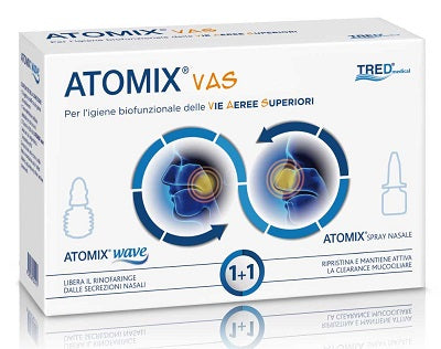 Atomix vas kit per igiene funzionale delle vie aeree superiori atomic wave + spray