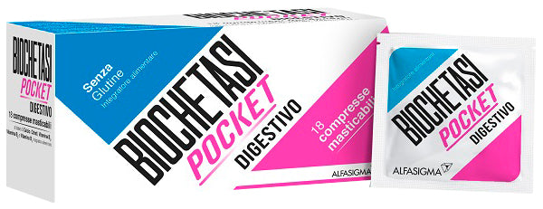 Biochetasi pocket digestive 18 chewable tablets new formulation