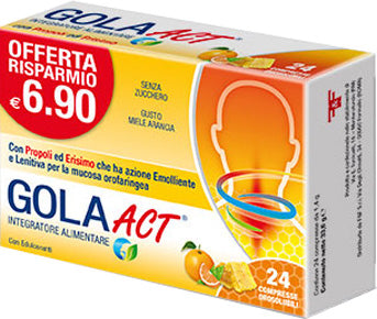 Gola act miele arancia 24 compresse orosolubili