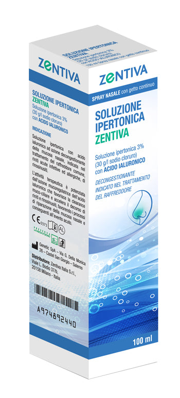 Soluzione ipertonica zentiva spray nasale 100 ml