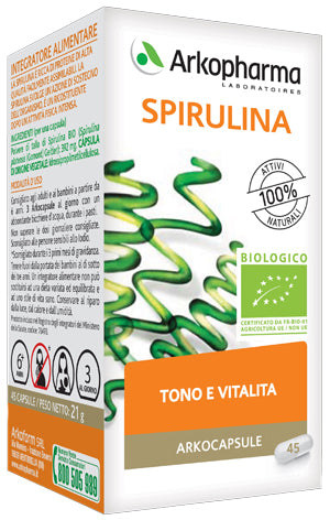 Arko organic spirulina capsules 45 capsules