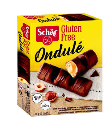 Barritas Schar ondule con relleno de avellanas recubiertas de chocolate con leche 3 porciones de 30 g