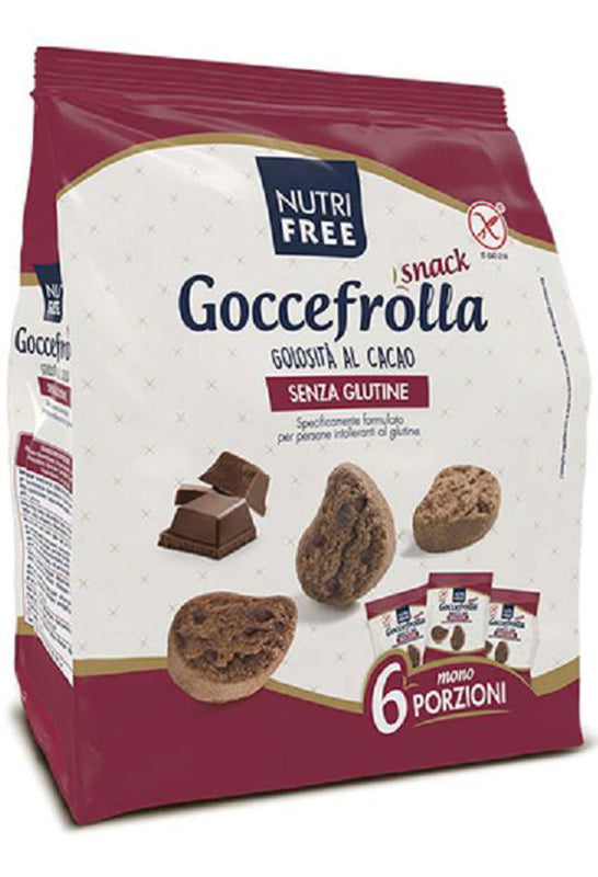 Nutrifree goccefrolla snack golosita' al cacao senza lattosio 6 monoporzioni da 40 g