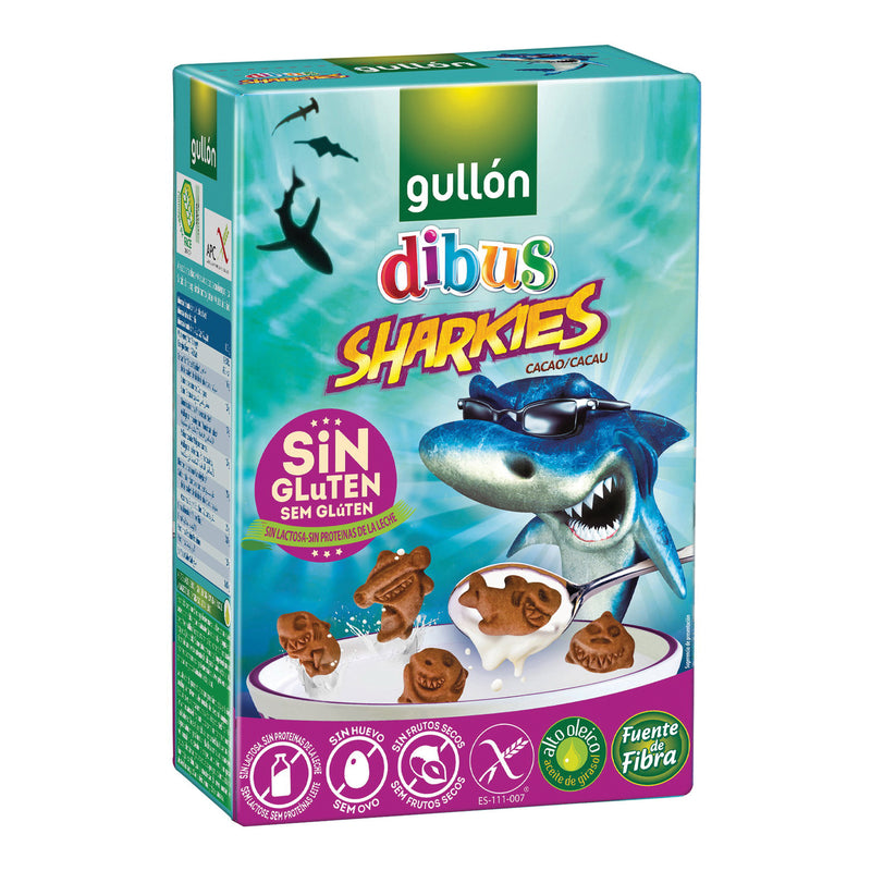 Gullon biscotti cacao a forma di squali 250 g