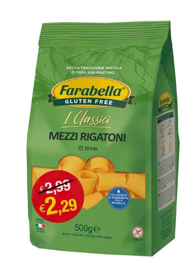 Farabella medio rigatoni 500 g promo