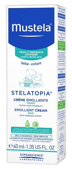 Mustela stelatopia emollient face cream 40 ml