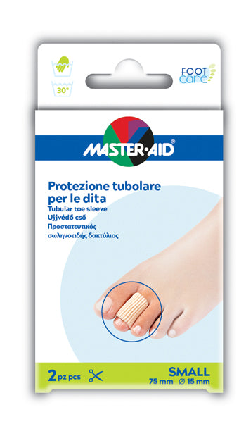 Protezione tubolare in gel master-aid footcare elasticizzato small 7,5 cm 15 mm 2 pezzi c4