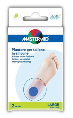 Talloniera in due tipologie di silicone master-aid footcare large 2 pezzi f4